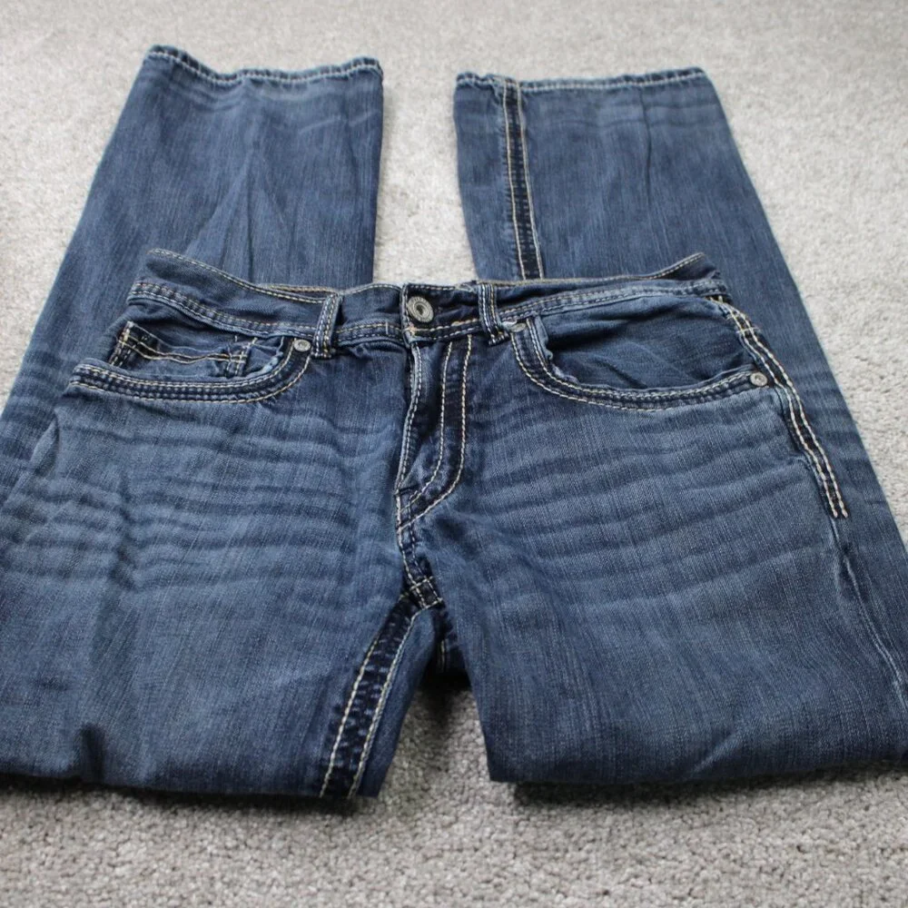 BKE Jake Jeans Mens 30R Blue Straight Leg Cotton Stretch Denim w/ 32"inseam - Picture 2 of 15